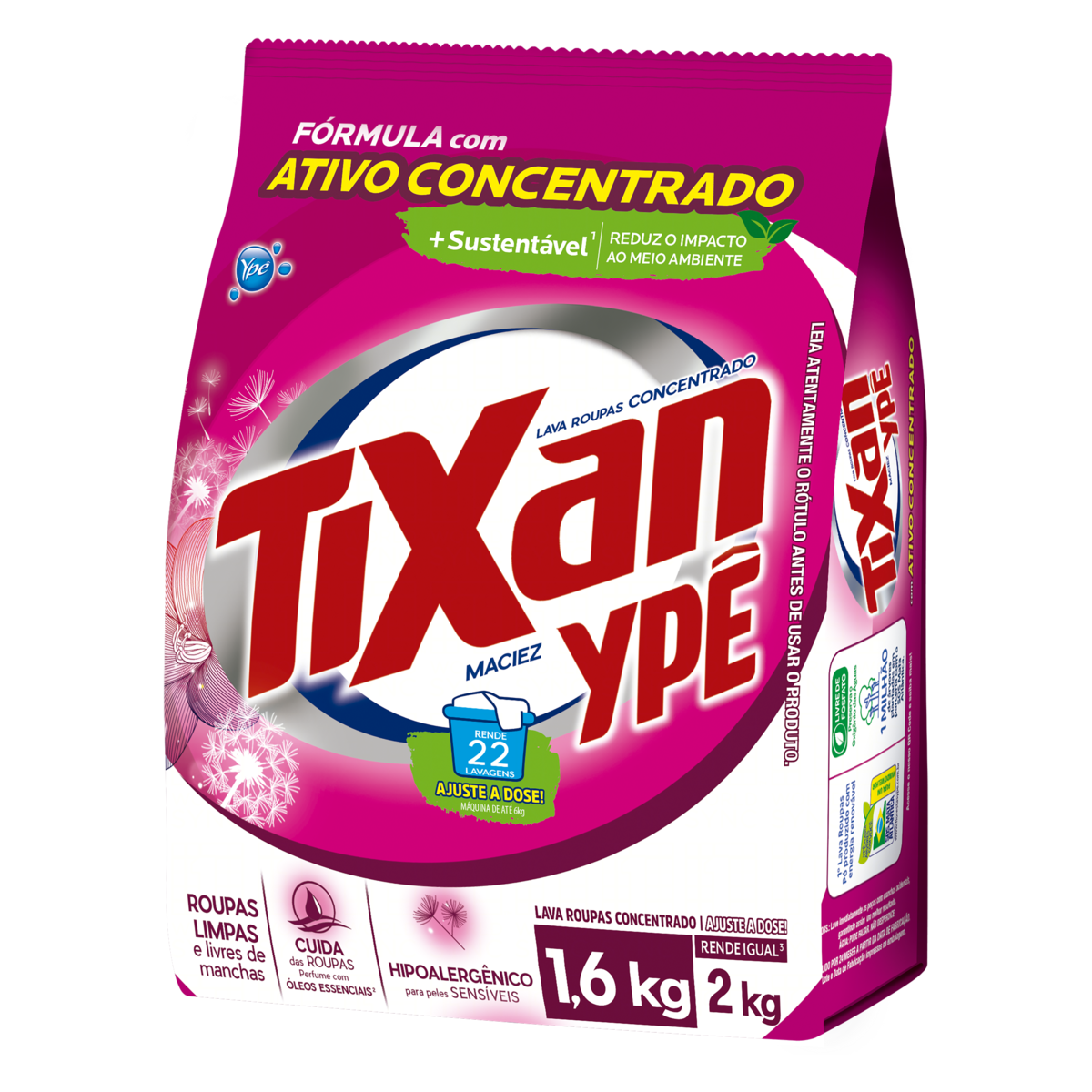 LAVA ROUPAS MACIEZ TIXAN YPE S 1,6KG