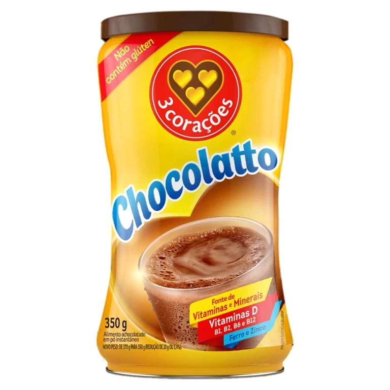 ACHOC CHOCOLATTO PO 3 CORACOES 350G